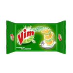 Vim Dishwash Soap Bar helps remove tough grease, oil, and food stains from kitchen utensils, providing effective everyday dishwashing and cleaning.