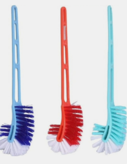 Durable Toilet Cleaning Brush with a long handle and strong bristles for effective toilet bowl and bathroom cleaning. Ideal for everyday household hygiene and deep cleaning.
