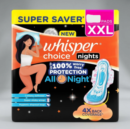 Whisper Choice Nights Sanitary Pads are designed to support comfortable overnight menstrual care. Ideal for your nighttime period routine, these sanitary pads help you feel secure and comfortable while you rest. Shop Whisper Choice Nights Pads online at LAMKAN for convenient access to essential feminine hygiene products.