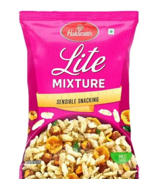 Haldiram's Lite Mixture Namkeen is a light, crispy and flavorful Indian snack made with a delicious blend of crunchy ingredients. Perfect for tea-time, evening snacking, parties and everyday munching.