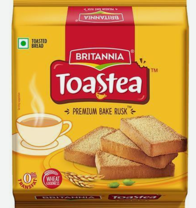 Enjoy the delicious crunch of Britannia Rusk Toast, a crispy toasted bread snack perfect with tea, coffee, or as a light anytime snack.
