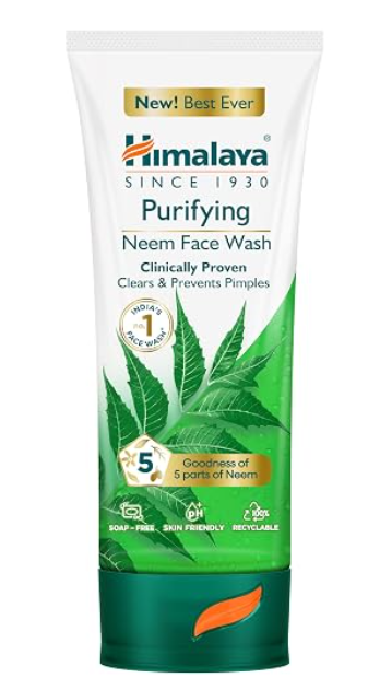 Himalaya Neem Face Wash is a gentle daily facial cleanser formulated with Neem to help remove dirt, excess oil, and impurities. It leaves skin feeling clean, fresh, and refreshed, making it suitable for everyday skincare.