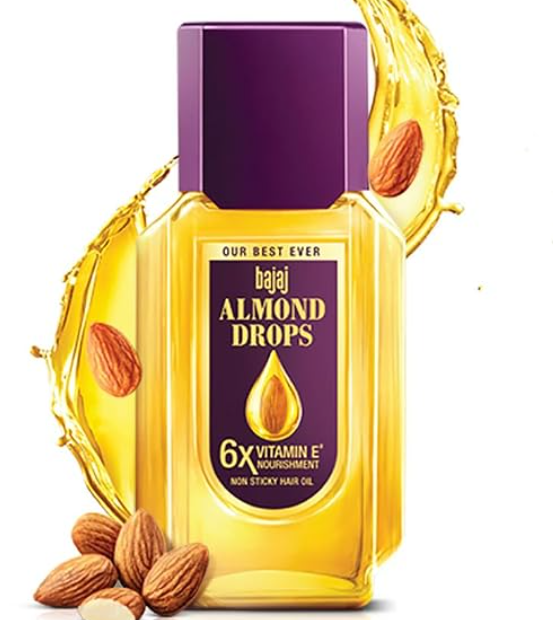 Bajaj Almond Drops Hair Oil is an almond-enriched hair oil designed to nourish the scalp and hair while helping maintain smooth, soft and healthy-looking hair. Ideal for regular hair care, it is suitable for everyday use.