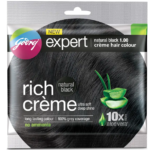 Godrej Expert Rich Crème Black Hair Color provides a rich, natural-looking black colour with an easy-to-apply crème formula. Ideal for convenient at-home hair colouring and refreshing the appearance of grey or dull-looking hair.